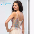 A-Line Appliques Belle Tulle Satin Lace Robe de soirée